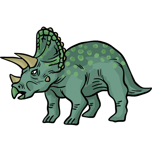 Triceratops dinosaur herbivore extinct icon