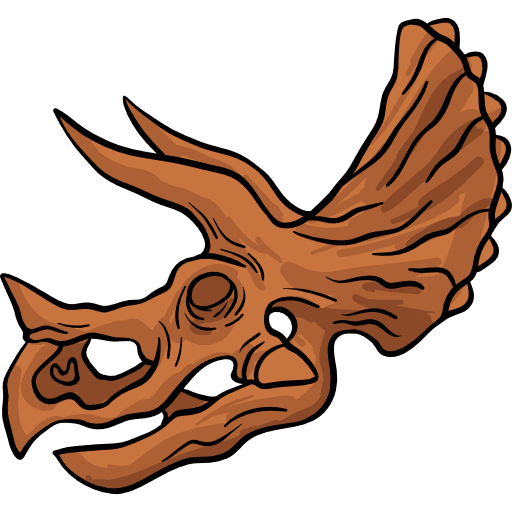 Triceratops wild life animals extinct icon