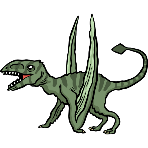 Dimorphodon wild life dinosaur animals icon