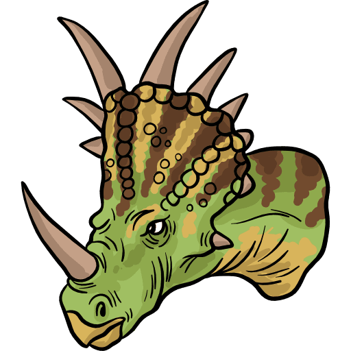 Styracosaurus extinct dinosaur animals icon