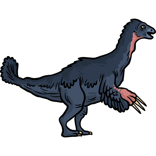 Therizinosaurus wild life dinosaur extinct icon