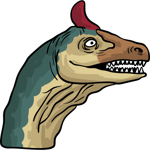 Cryolophosaurus extinct dinosaur wild life icon