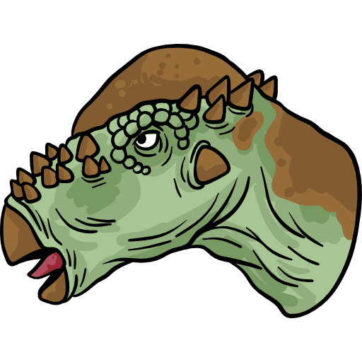 Pachycephalosaurus extinct wild life dinosaur icon