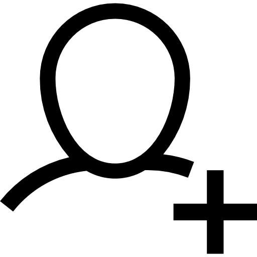 User user create account add friend icon