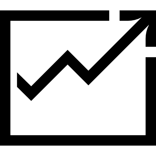 Chart shapes and symbols up arrow graphic icon