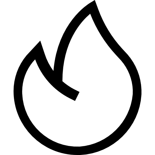 Fire fire danger shapes and symbols icon