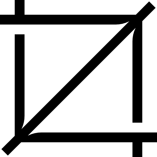 Crop interface multimedia option shapes and symbols icon