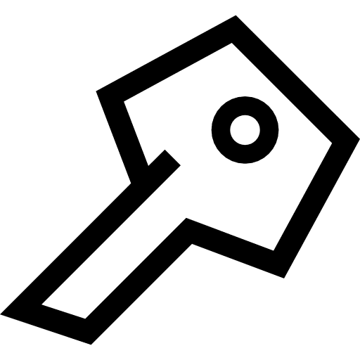 Key passkey tools and utensils access icon
