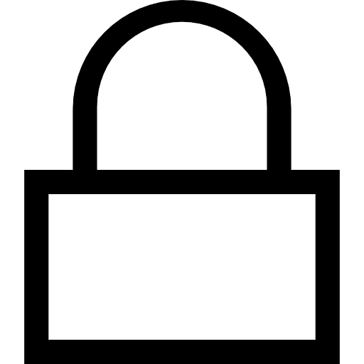 Lock secure locked shapes and symbols icon