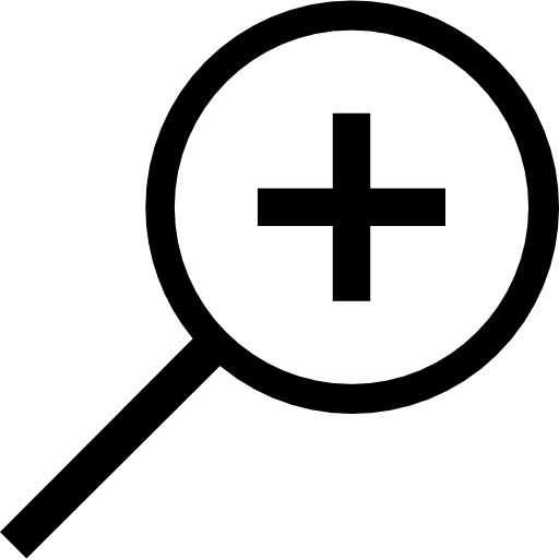 Zoom in loupe lens magnifying glass icon