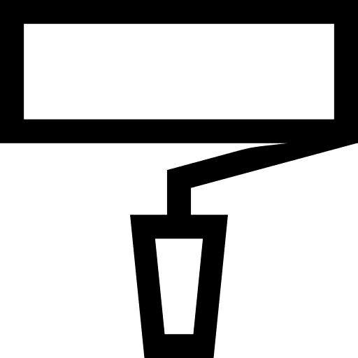 Paint roller roller improvement shapes and symbols icon