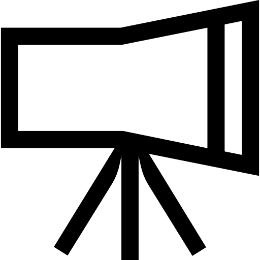 Telescope space observation shapes and symbols icon