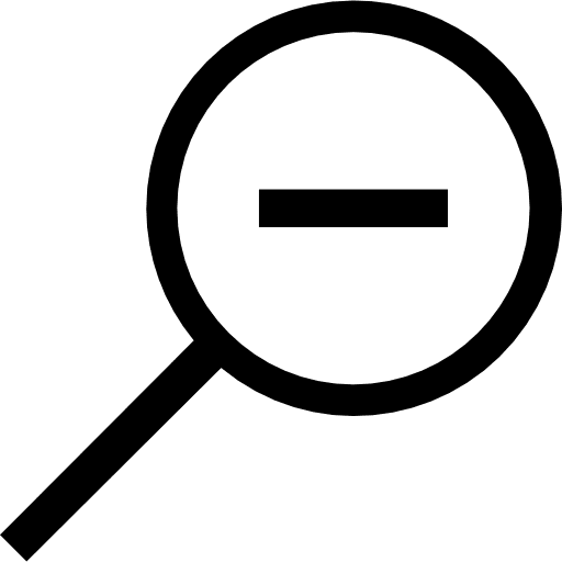 Zoom out tools and utensils detective zoom icon