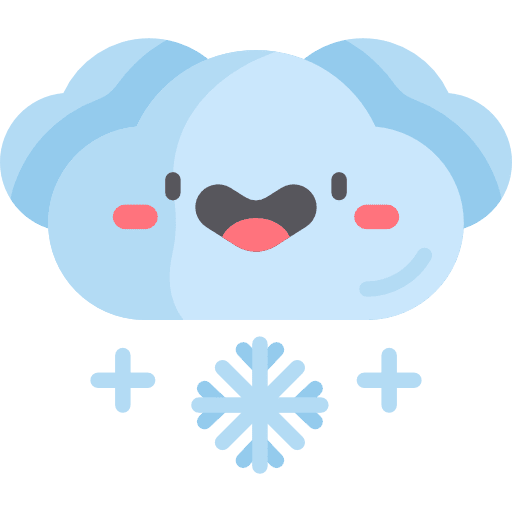 Snowy snowy cloud climate icon