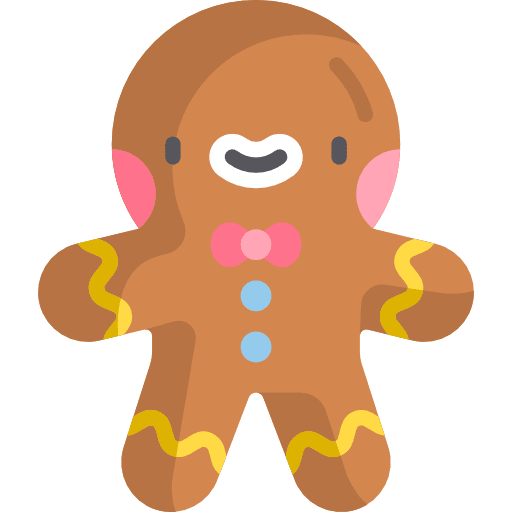 Gingerbread man food sweet bakery icon