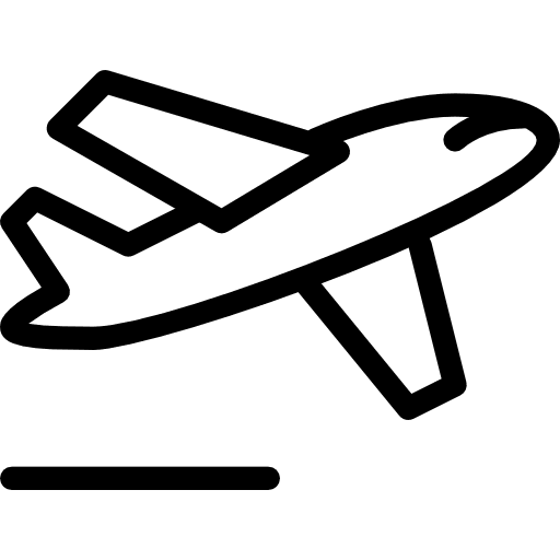 Departures airline aeroplane transport icon