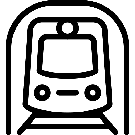 Metro mrt tube transportation icon