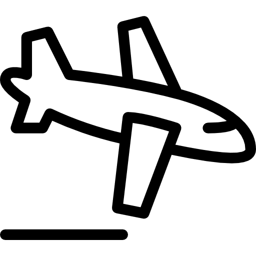 Arrivals flight airport travel icon