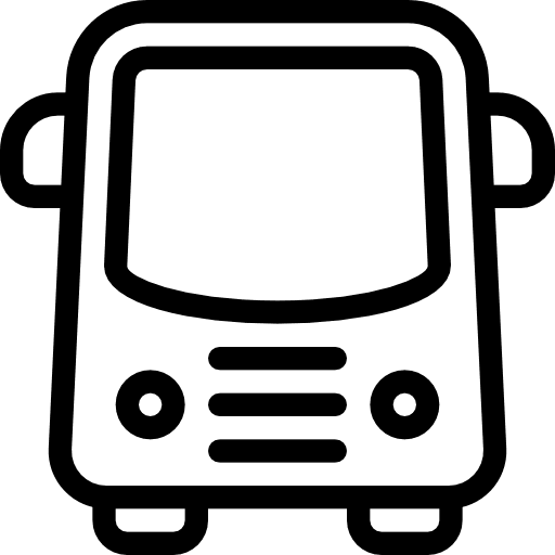 Bus transportation public transport automobile icon