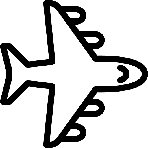 Aeroplane plane flight airport icon