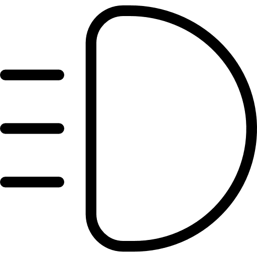 Light shapes illumination car icon