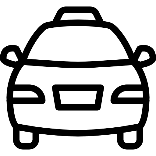 Taxi transportation automobile cab icon