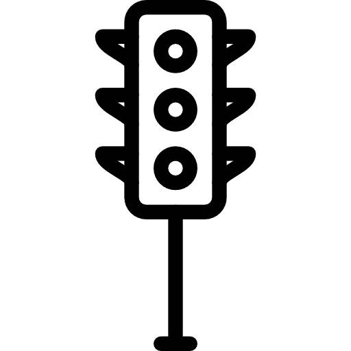 Traffic light road sign traffic lights buildings icon