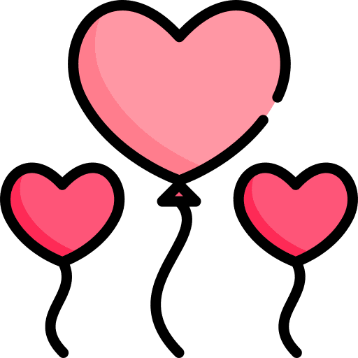 Balloon love and romance birthday and party party icon