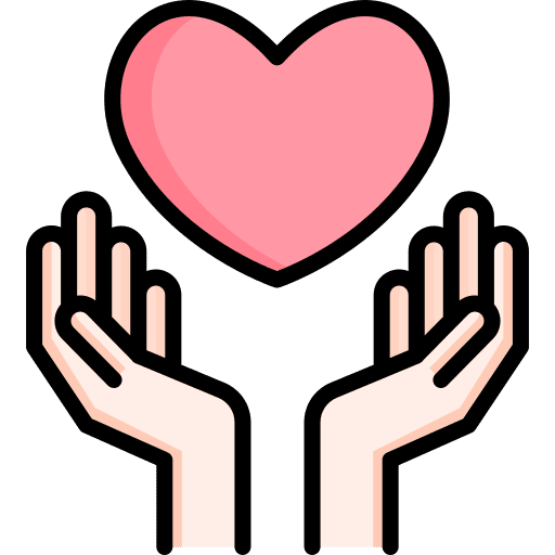 Care medical valentines day caregiver icon