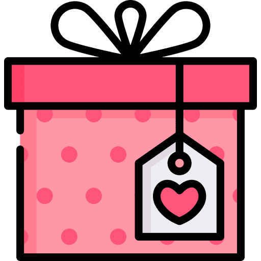 Gift valentines day birthday and party christmas presents icon