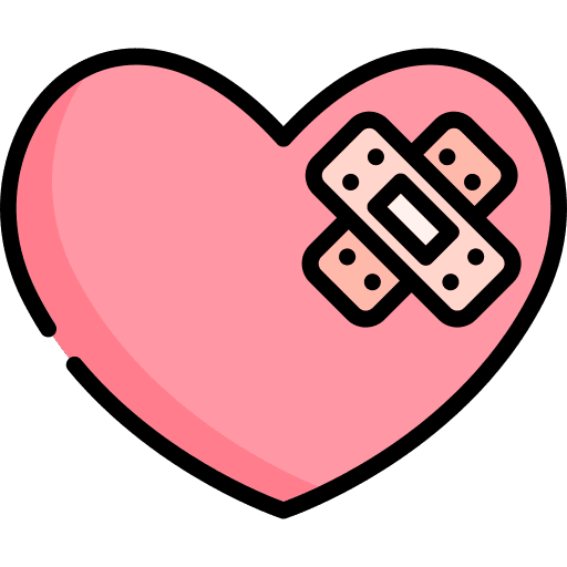 Heart romantic love and romance heart icon