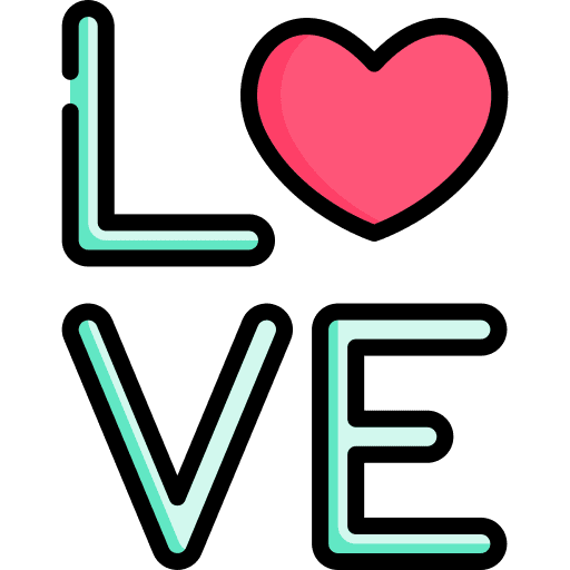 Love valentines day heart lover icon