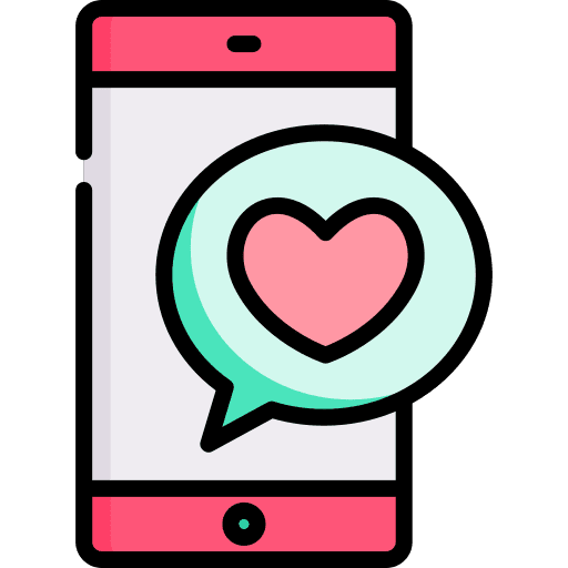 Smartphone cellphone smartphone love icon