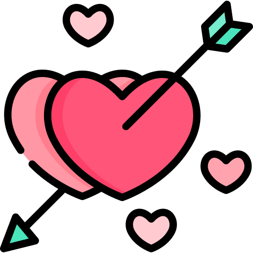 Cupid love and romance cupid heart icon