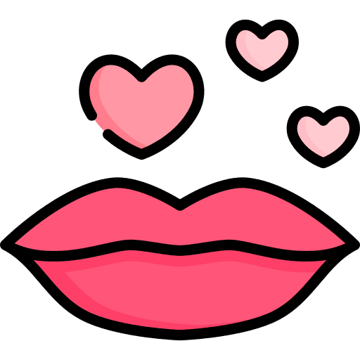 Kiss body part valentines day romantic icon