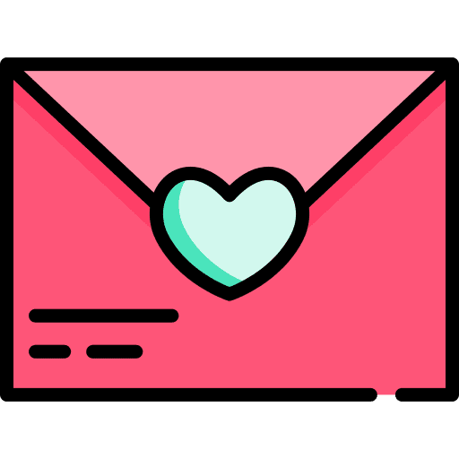 Love letter romantic love communications icon