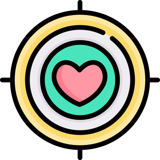 Target looking target valentines day icon