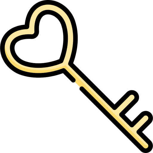 Key passkey password love icon