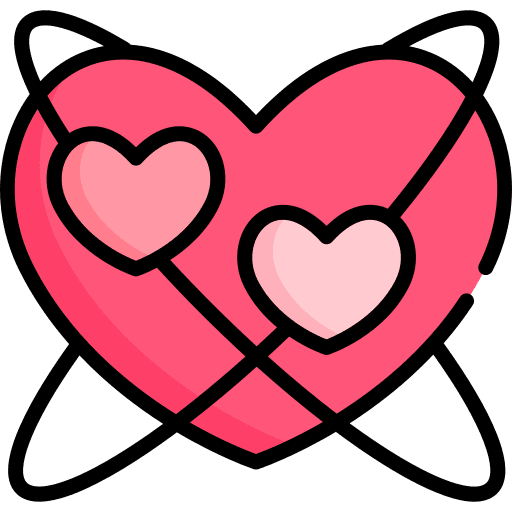 Love love valentines day shapes icon