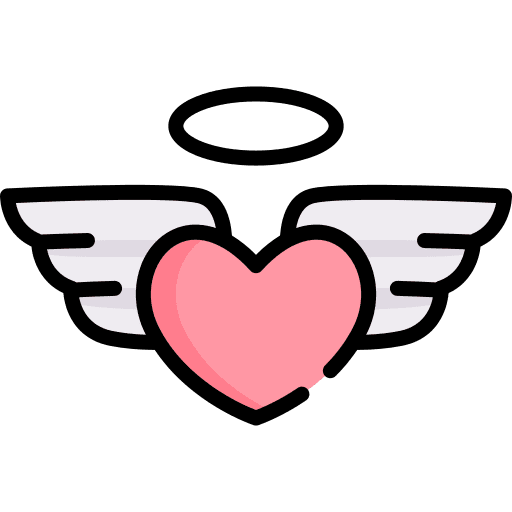 Wings valentines lovely shapes icon
