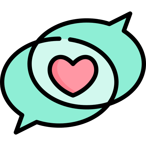 Chat love and romance communication chat icon