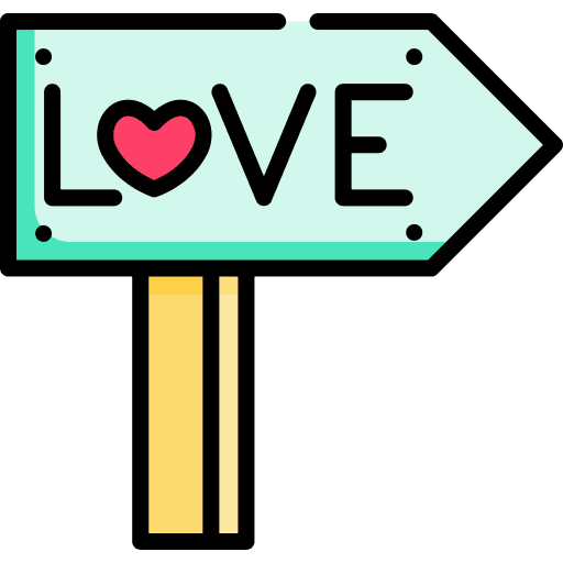 Love signs orientation panel icon