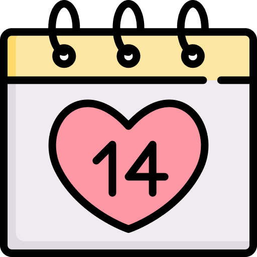 Valentines day date lovely february icon