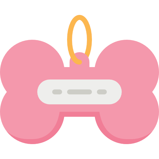 Collar dogs pet animals icon