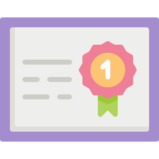 Certificate interface degree diploma icon