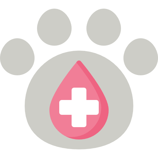 Blood donation transfusion paw donation icon