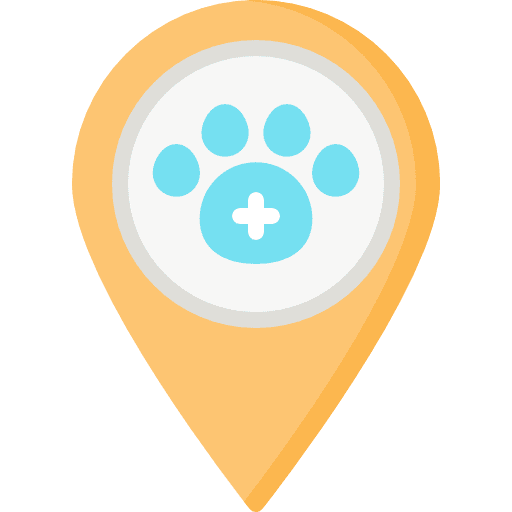Veterinary veterinary assistance location icon