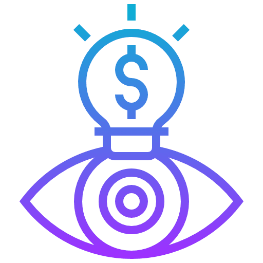 Business vision visualize gestures icon