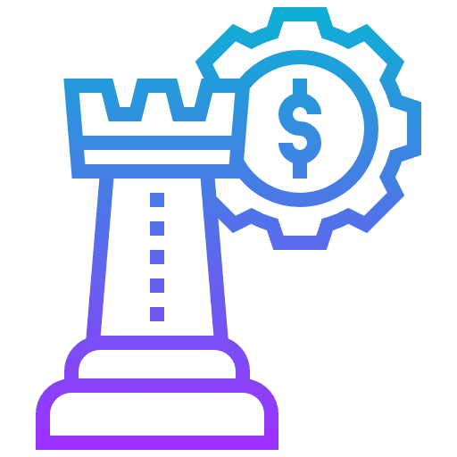 Chess rook business and finance seo and web icon