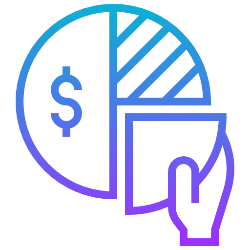 Market chart graph hands and gestures icon